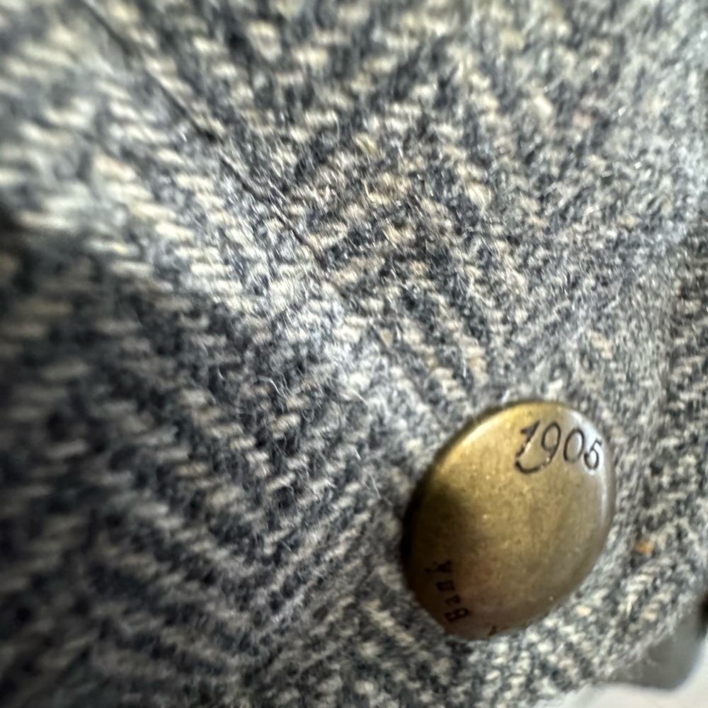 Jos. A. Bank 1905 Collection Gray Zip  Herringbone Quilted Barn Coat Men M - Picture 5 of 16